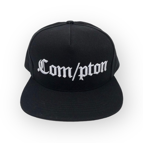 Deadstock: new UNIF 𖤐 Compton Snapback Embroidered Y2K 90’s Dad Cap 𖤐 Black 𖤐 - Picture 14 of 16